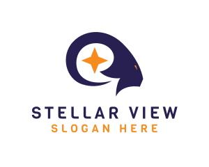 Stargazing - Ram Horn Star logo design