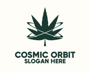 Green Cannabis Orbit logo design