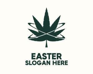 Hemp Oil - Green Cannabis Orbit logo design