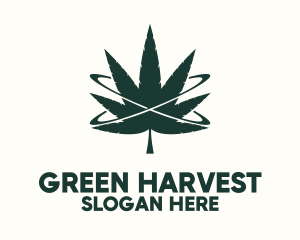 Cultivation - Green Cannabis Orbit logo design