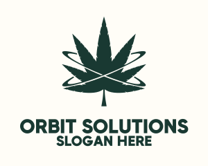 Green Cannabis Orbit logo design