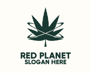 Green Cannabis Orbit logo design