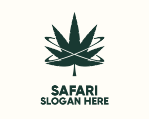 Planet - Green Cannabis Orbit logo design