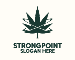 Lab - Green Cannabis Orbit logo design