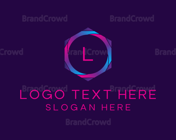 Gradient Hexagon Software App Logo