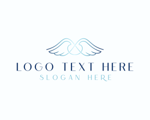 Lent - Memorial Angel Wings logo design