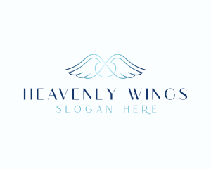 Memorial Angel Wings logo design