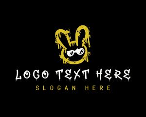 Sunglasses - Rabbit Bunny Graffiti logo design