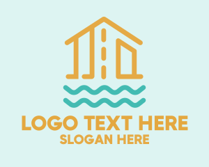 Architect - Floating Wooden House logo design