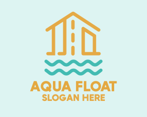 Floating - Floating Wooden House logo design