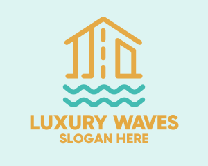 Floating Wooden House logo design