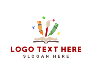 Story - Colorful Art Book logo design