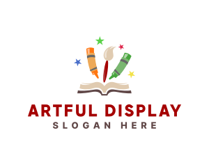 Colorful Art Book logo design