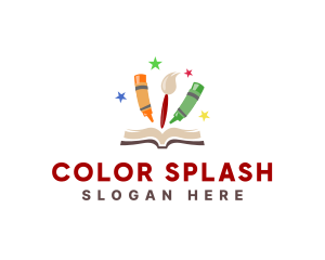 Colorful Art Book logo design