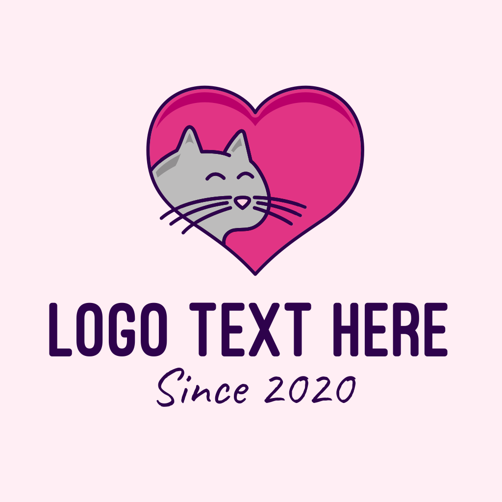 Heart Cat Logo | BrandCrowd Logo Maker