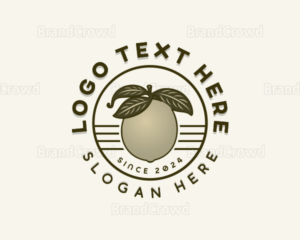 Organic Pear Fruit Logo