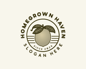 Organic Pear Fruit logo design