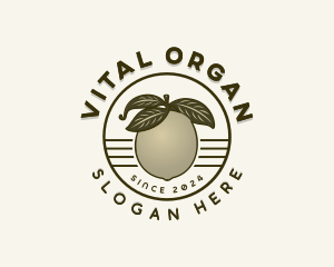 Organic Pear Fruit logo design