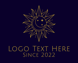 Night Time - Astrological Moon Sun logo design