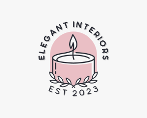 Candle Wax Wreath logo design