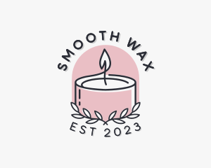 Candle Wax Wreath logo design