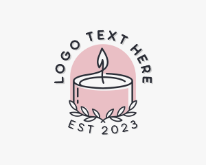 Leaf - Candle Leaf Wreath logo design