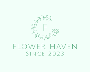 Flower Wreath Wedding Planner logo design