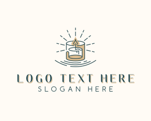Candle - Spa Scented Candle logo design