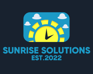 Day - Sunrise Sky Timekeeper logo design