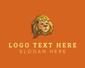 Kingdom - Royal Crown Lion logo design