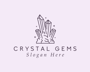 Deluxe Gemstone Crystals logo design