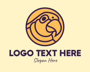 Zoo - Parrot Bird Circle logo design