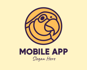 Bird - Parrot Bird Circle logo design