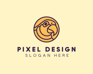 Parrot Bird Circle logo design