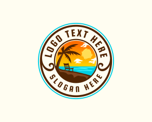 Vacation - Sunset Beach Resort logo design