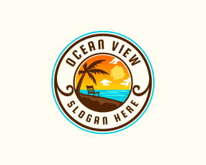 Sunset Beach Resort logo design