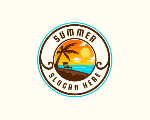 Sunset Beach Resort logo design