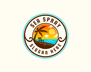 Sunset Beach Resort logo design