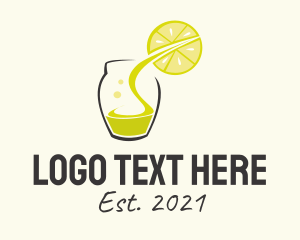 Healthy Drink - Lemon Fruit Juice logo design