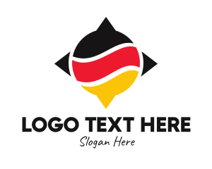 Location - Germany Arrow Compass logo design