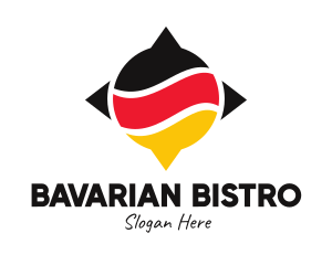 German - Germany Arrow Compass logo design