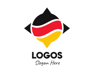 Nation - Germany Arrow Compass logo design