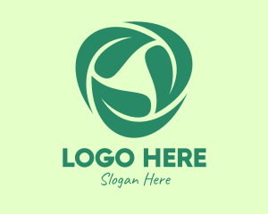 Green Eco Leaves Logo