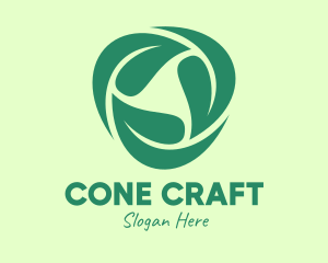 Green Eco Leaves logo design