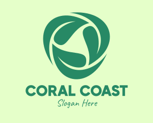 Green Eco Leaves logo design