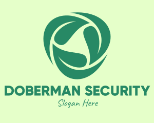 Green Eco Leaves logo design