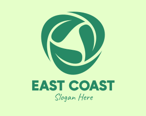 Green Eco Leaves logo design