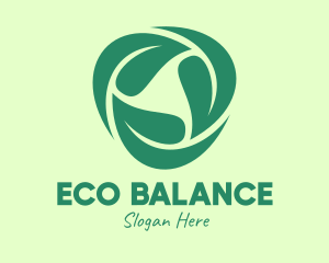 Green Eco Leaves logo design