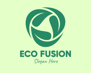 Green Eco Leaves logo design