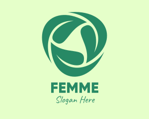 Green Eco Leaves logo design